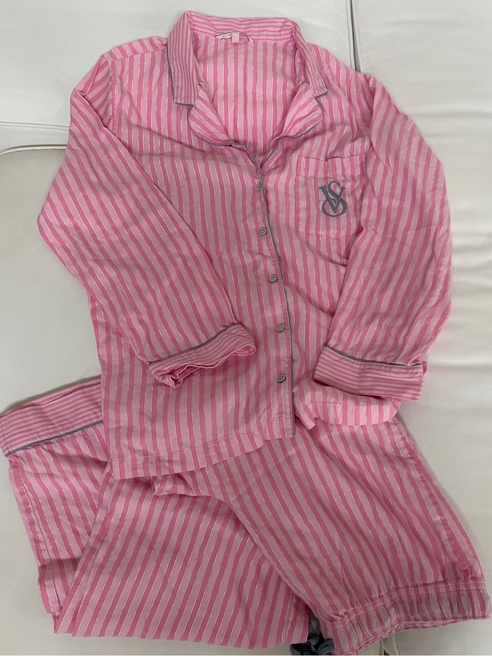 Victoria’s Secret Pajamas - Pink Striped Pajama Set - Size Large